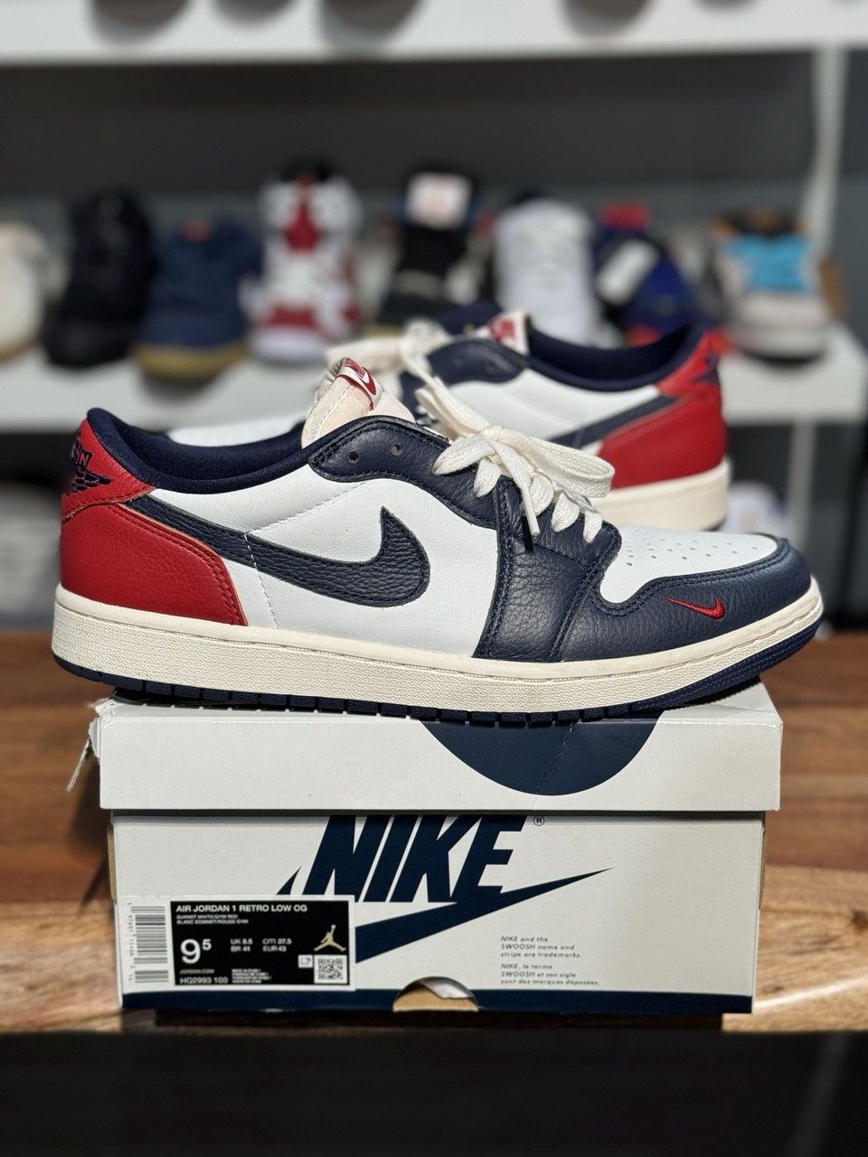 Jordan 1 Retro Low OG Howard University - Pre-Owned, Shoe Size: US M 9.5, Product Condition: Pre-Owned