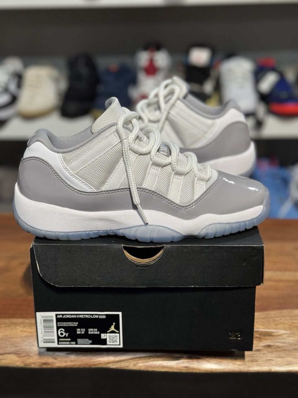 Jordan 11 Retro Low Cement Grey (GS) - Pre-Owned, Shoe Size: US 6Y, Product Condition: Pre-Owned