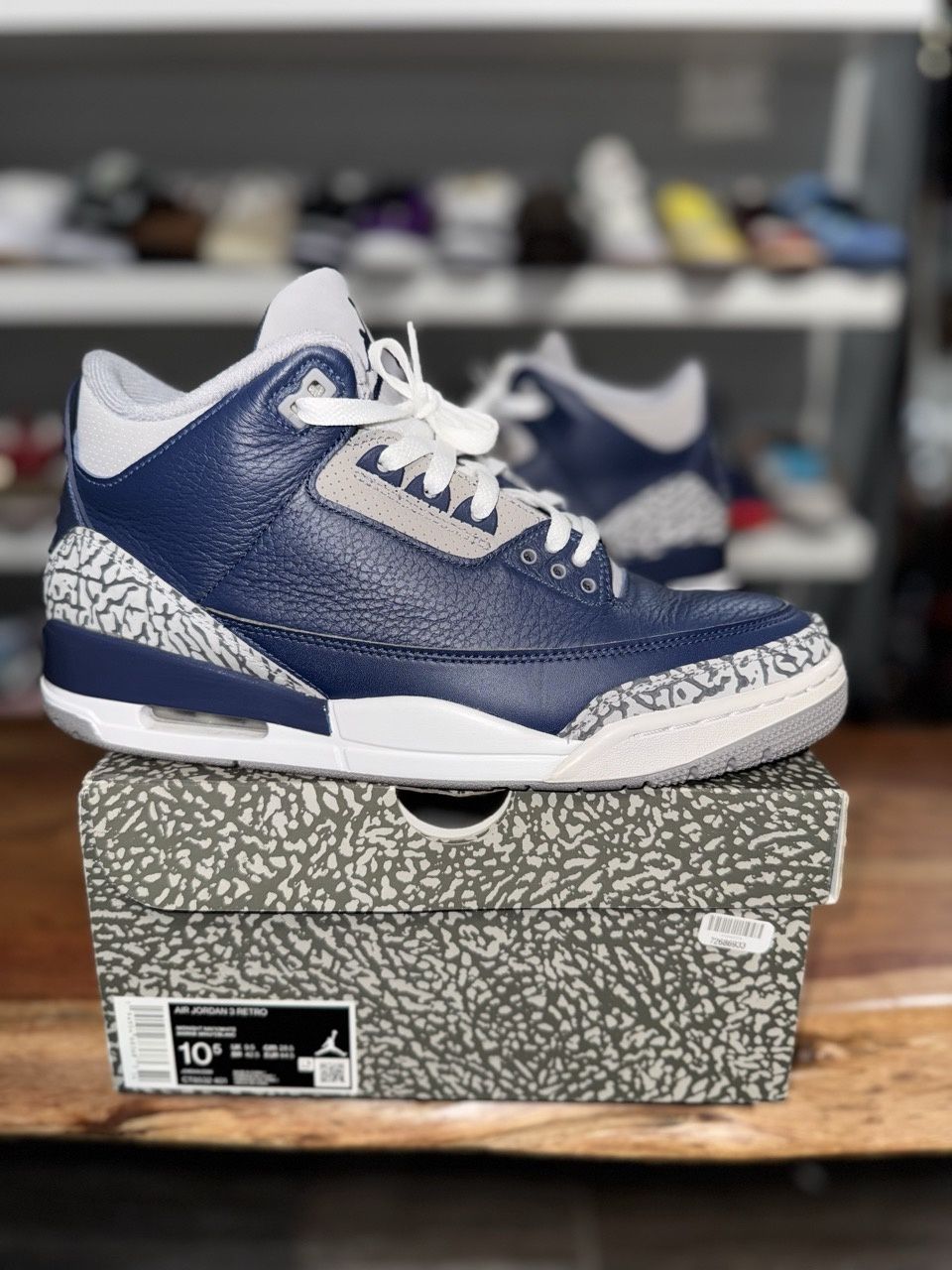 Jordan 3 Retro Georgetown (2021) - Pre-Owned, Shoe Size: US M 10.5, Product Condition: Pre-Owned