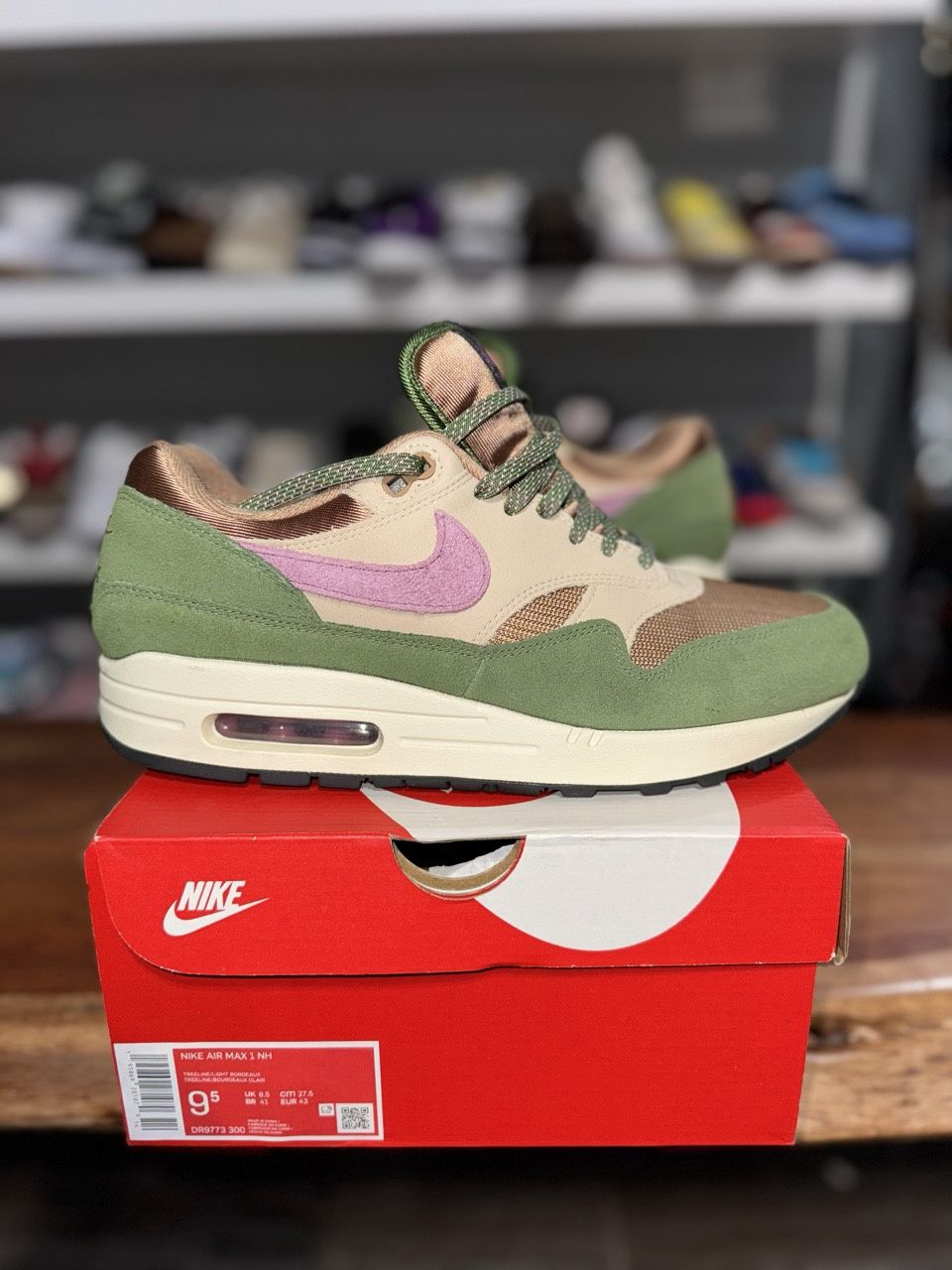 Nike Air Max 1 SH Treeline - Pre-Owned, Shoe Size: US M 9.5, Product Condition: Pre-Owned