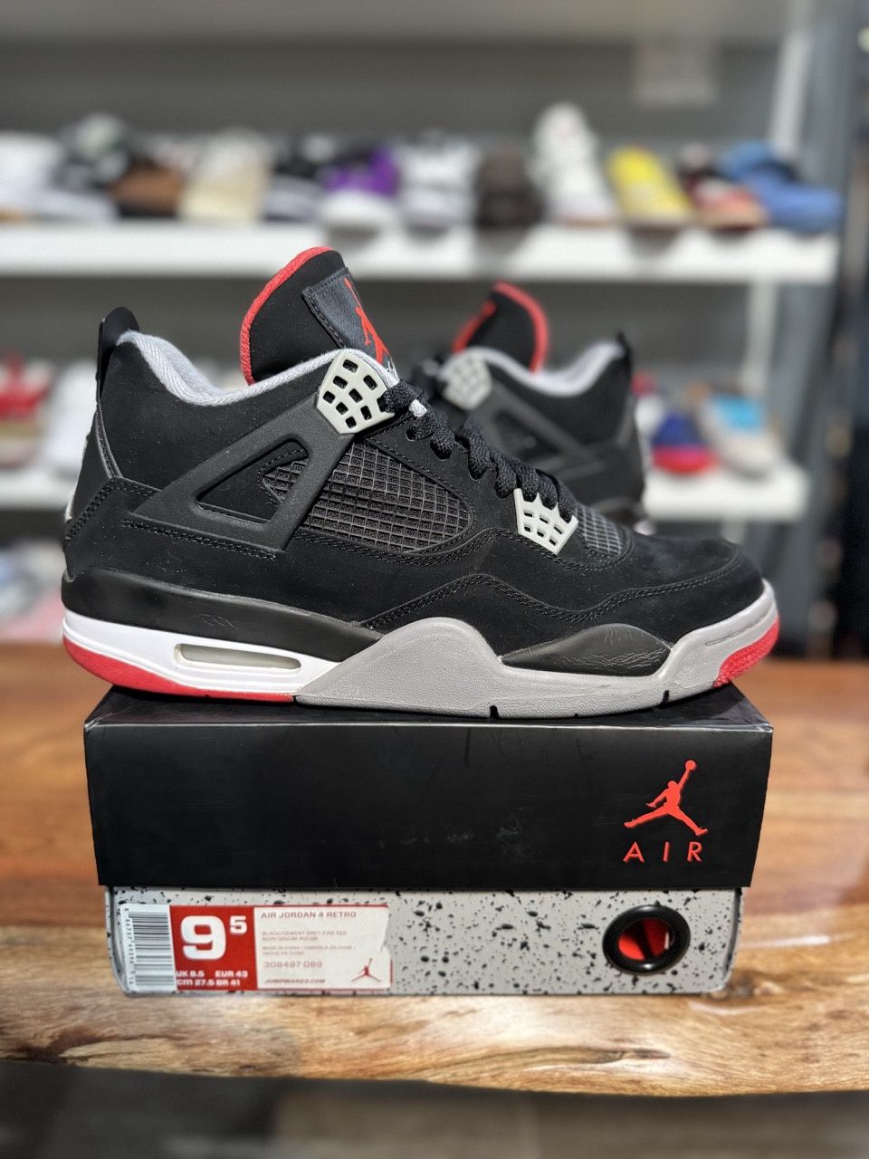 Jordan 4 Retro Black Cement (2012) • Pre-Owned, Shoe Size: US M 9.5, Product Condition: Pre-Owned