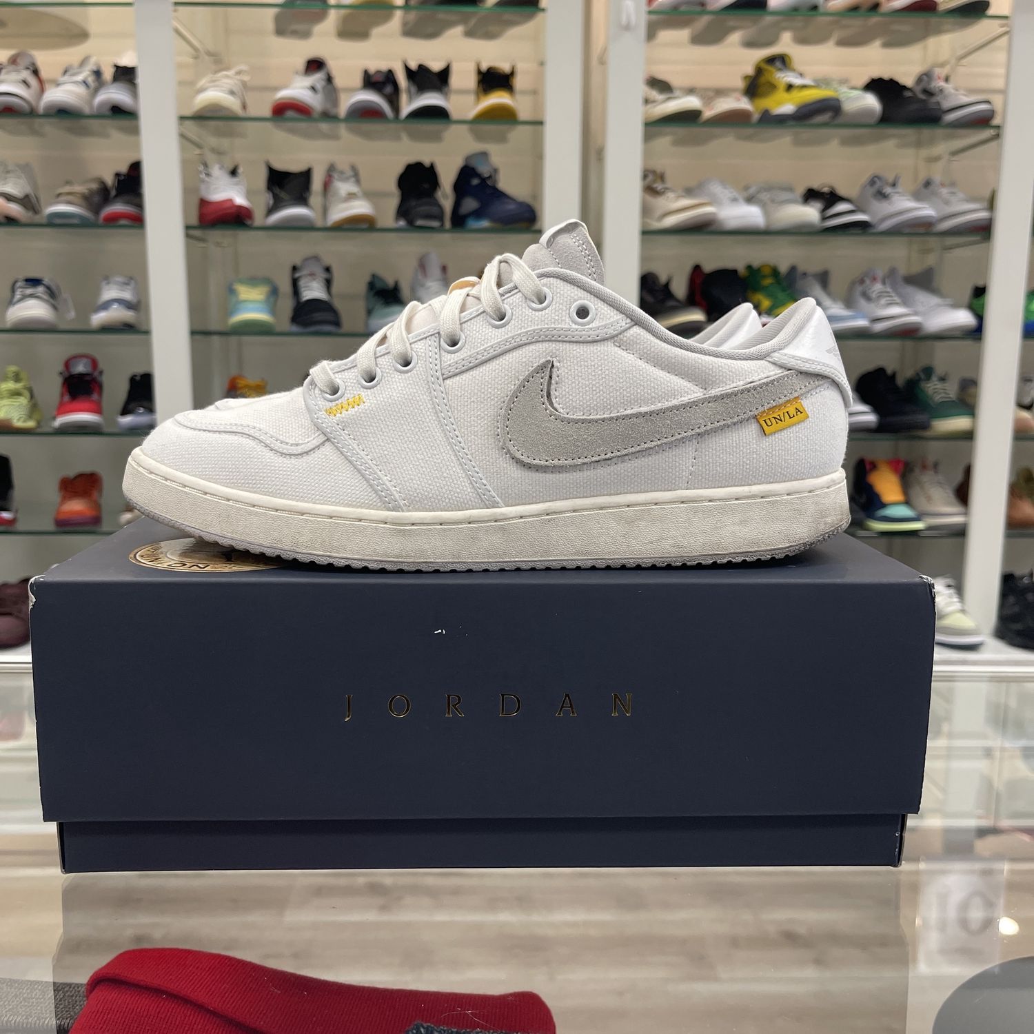 Jordan 1 Retro AJKO Low SP Union White Canvas, Shoe Size: US M 11.5, Product Condition: Pre-Owned
