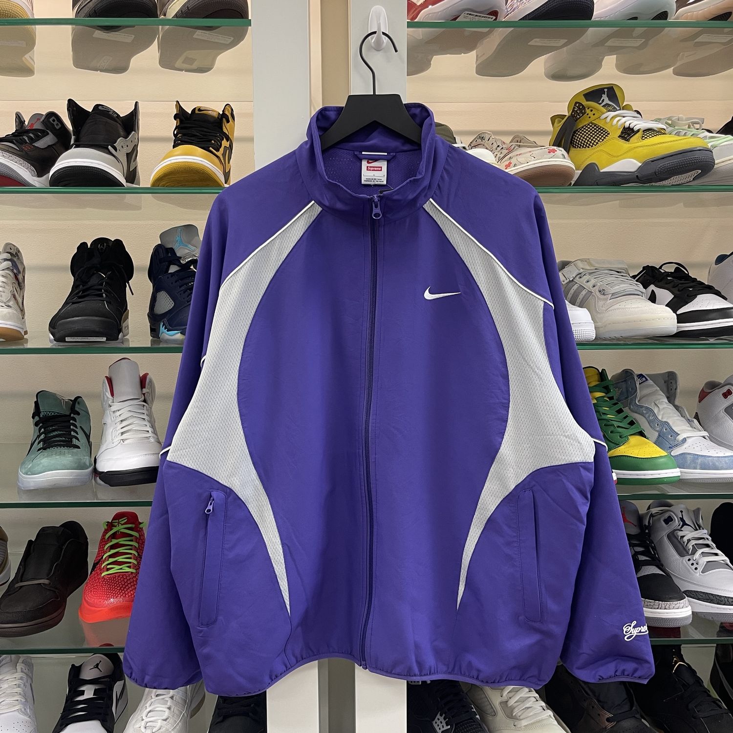 SS25 Supreme Nike Track Jacket Purple size Large Pre-Owned