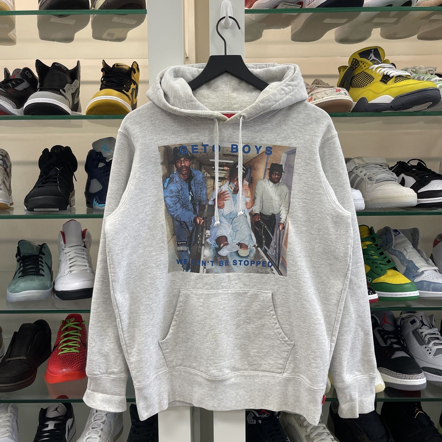 SS17 Supreme Rap A Lot Records Geto Boys Hoodie Ash Grey Medium Pre-Owned