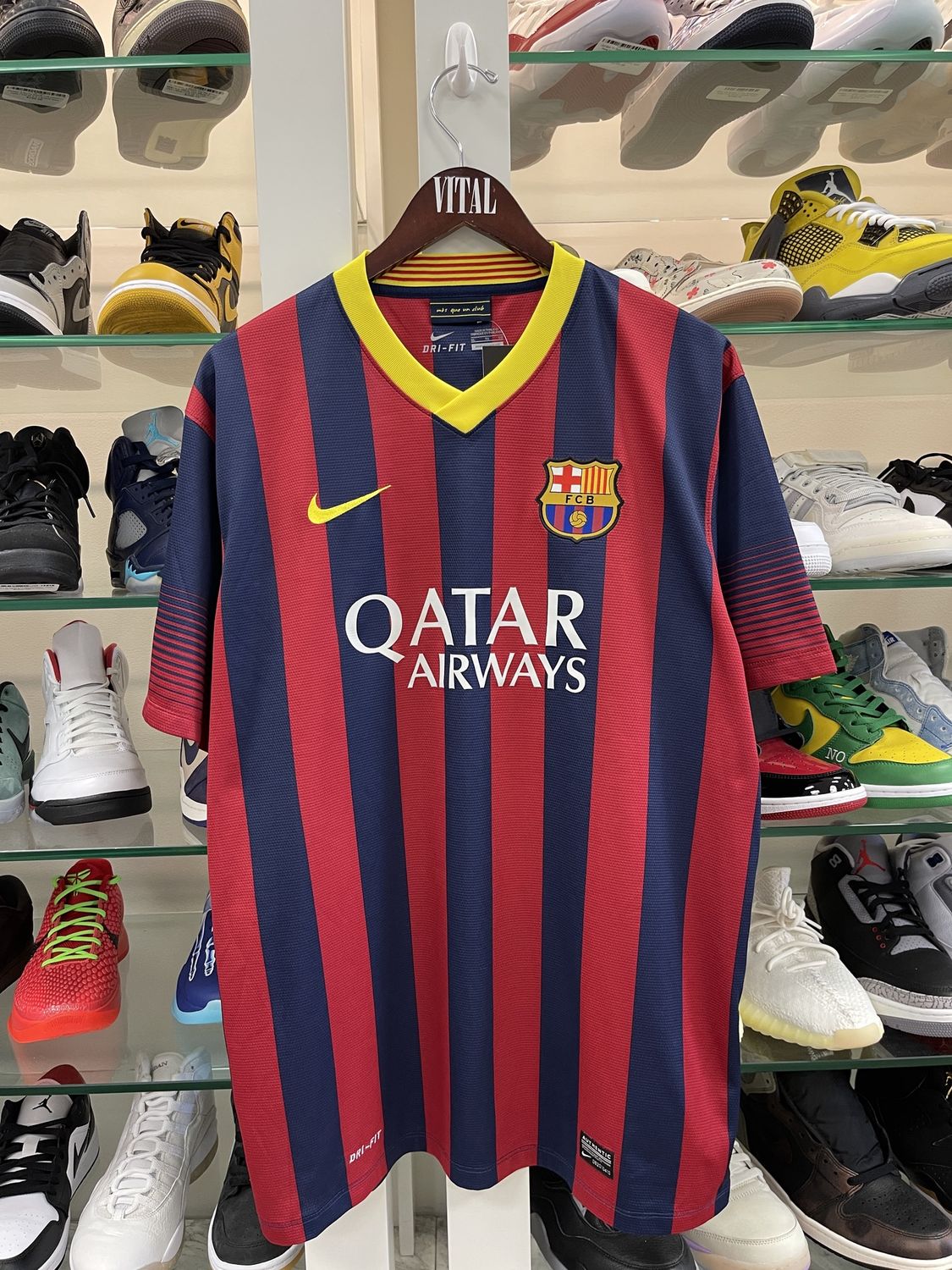 Nike BARCELONA 2013 2014 Home Soccer Jersey size XL Pre-Owned