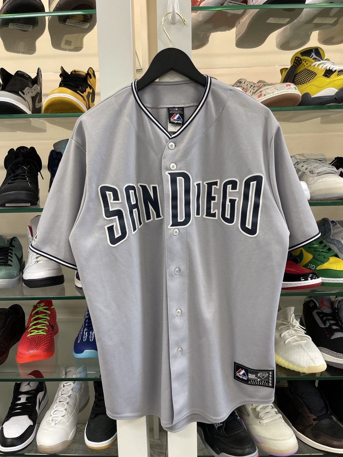 San Diego Padres Majestic Baseball Jersey size Large Pre-Owned