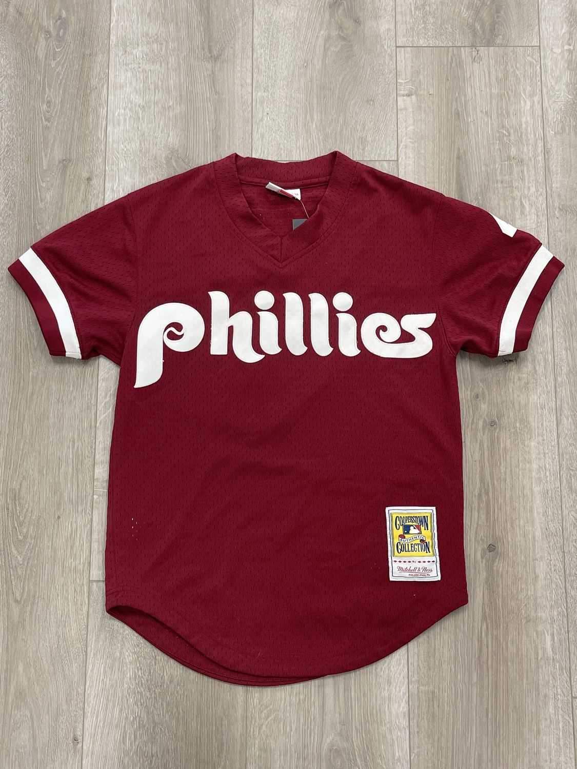 Lenny Dykstra Burgundy Philadelphia Phillies 1991 Jersey size Small Pre-Owned