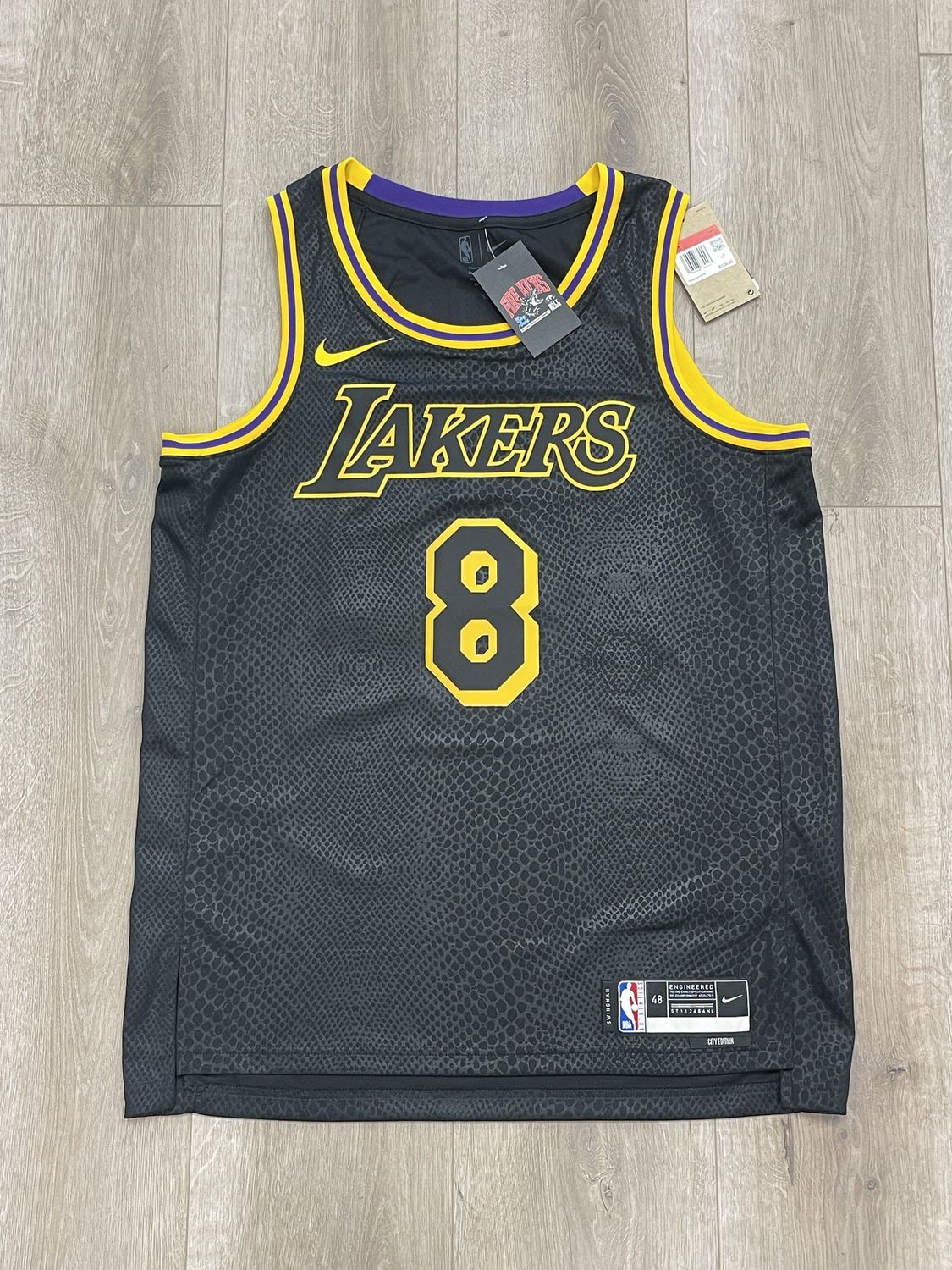 Nike Kobe Mamba Mentality Los Angeles Lakers City Edition Swingman Jersey size Large New