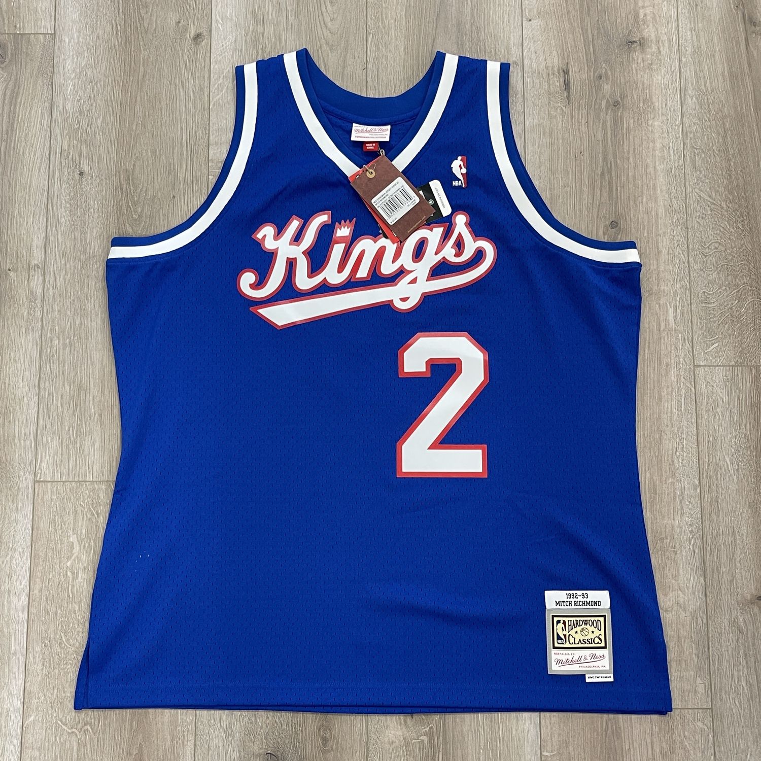 Mitch Richmond Royal Sacramento Kings 1992/93 Hardwood Classics Swingman Jersey size XXL