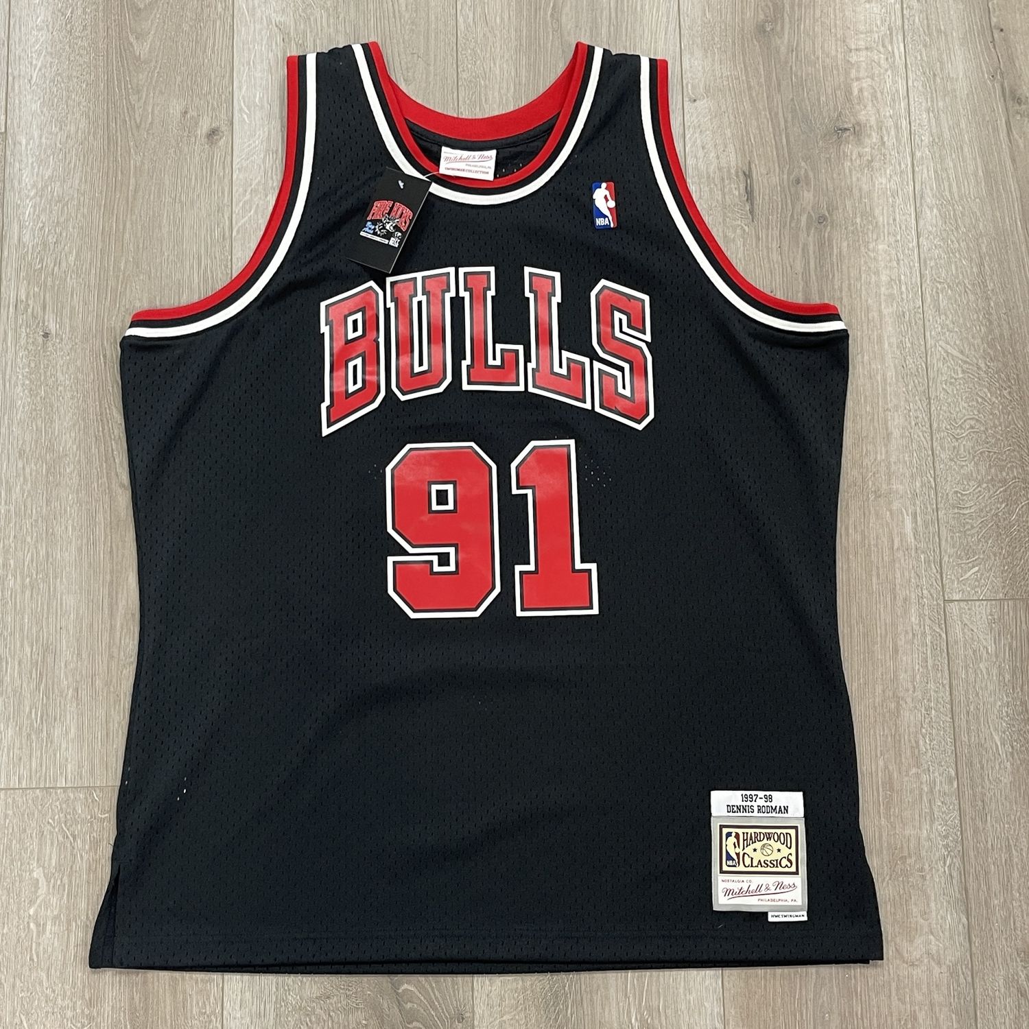 Mitchell &amp; Ness NBA Dennis Rodman Chicago Bulls 1997/98 Jersey  size XL Pre-Owned