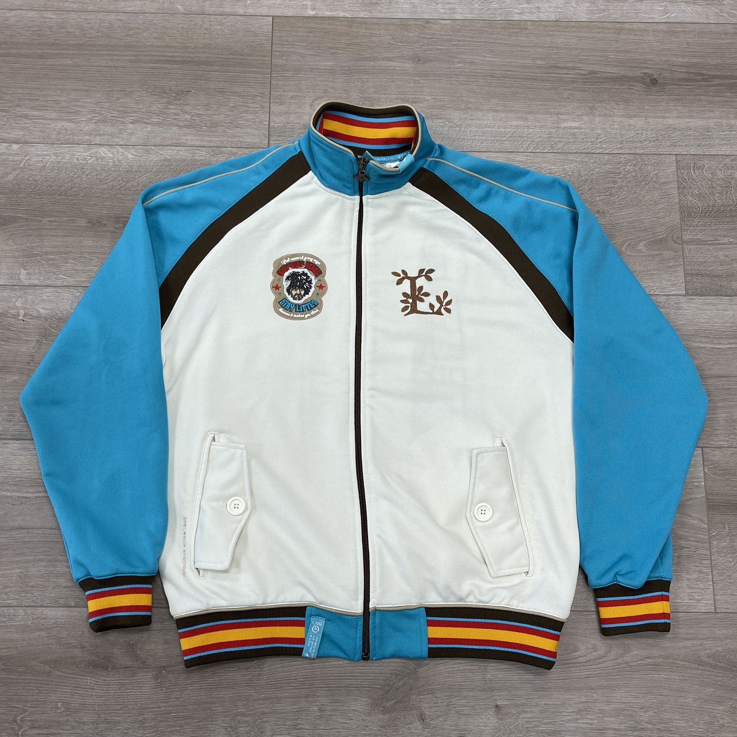 LRG Lifted Research Group Men&#39;s Lake Forest Track Jacket size Medium Pre-Owned