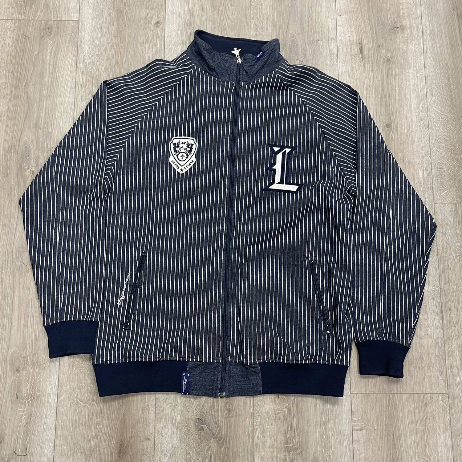 LRG Pin Stripe Track Jacket Size XL Pre-Owned