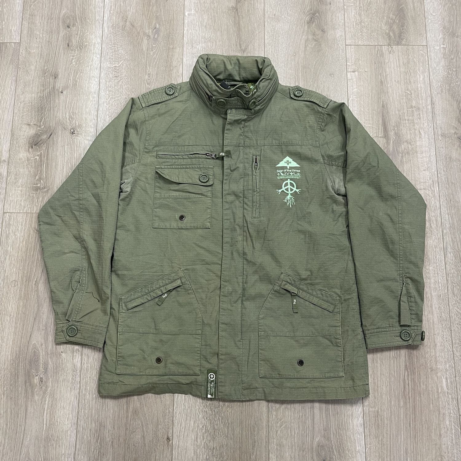 LRG Olive Green Filed Jacket Size Medium Pre-Owned