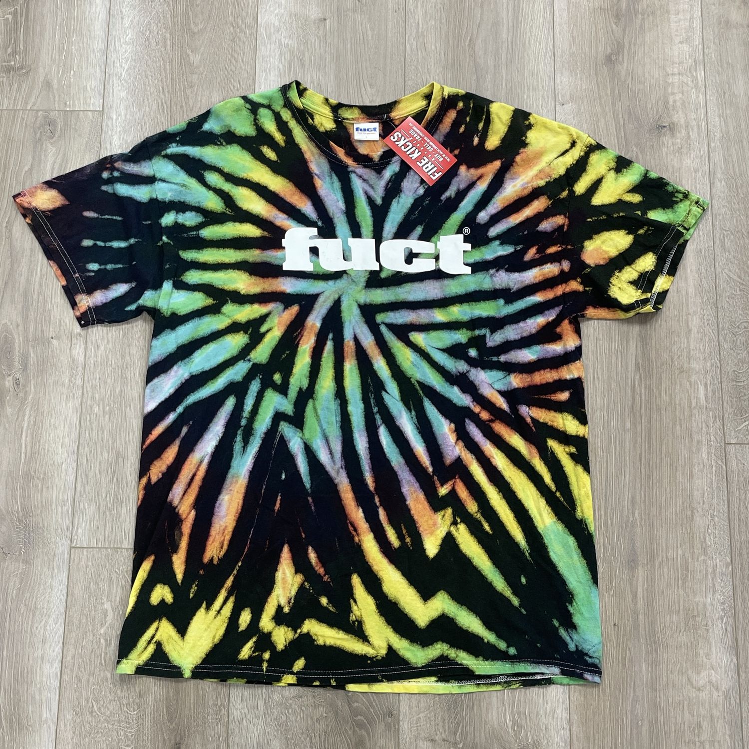 Fuct OG Logo Tie Dye Tee Size Large Pre Owned