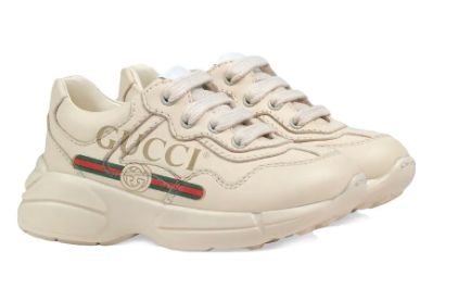 Gucci Neutral Rhyton Logo Print • Pre-Owned