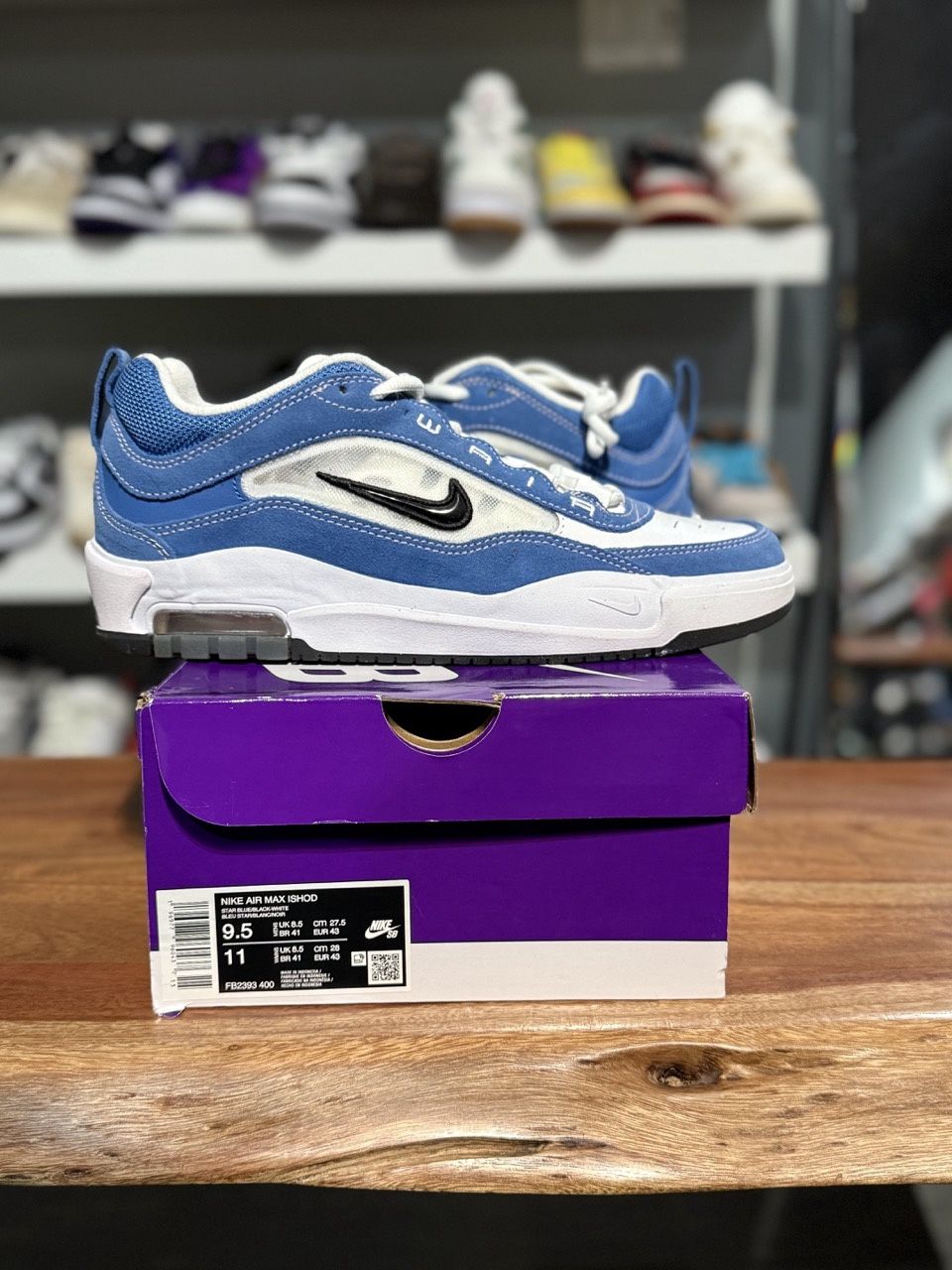 Nike SB Air Max Ishod Wair Star Blue, Shoe Size: US M 9.5, Product Condition: Pre-Owned