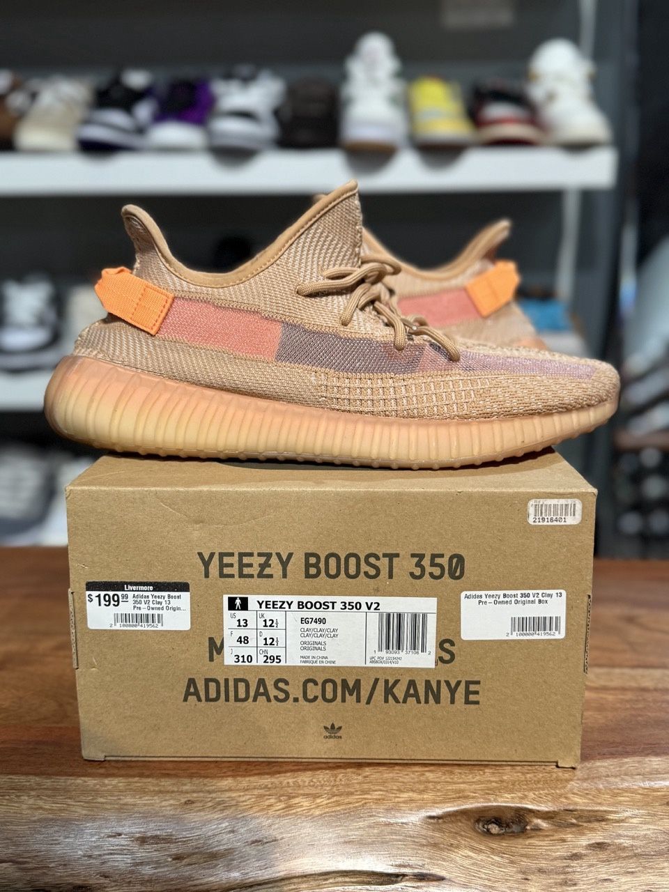adidas Yeezy Boost 350 V2 Clay • Pre-Owned, Shoe Size: US M 13, Product Condition: Pre-Owned