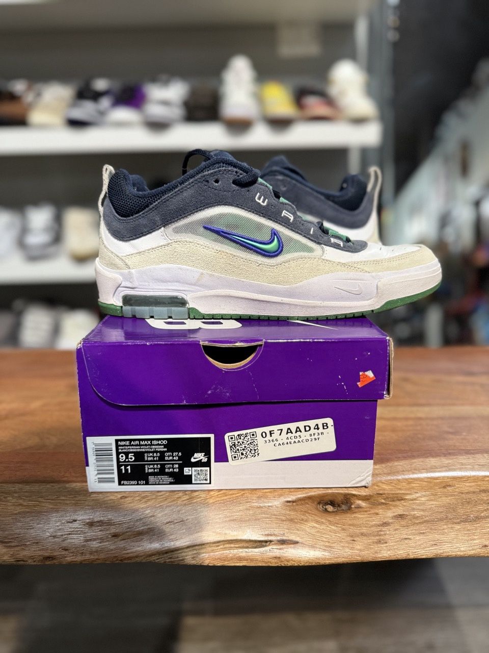 Nike SB Air Max Ishod Wair Persian Violet Obsidian - Pre-Owned, Shoe Size: US M 9.5, Product Condition: Pre-Owned
