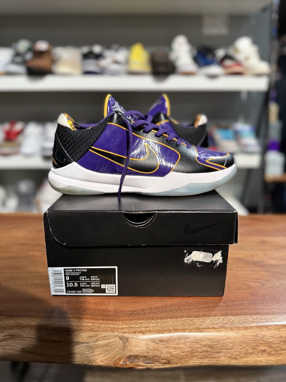 Nike Kobe 5 Protro Lakers - Pre-Owned, Shoe Size: US M 9, Product Condition: Pre-Owned