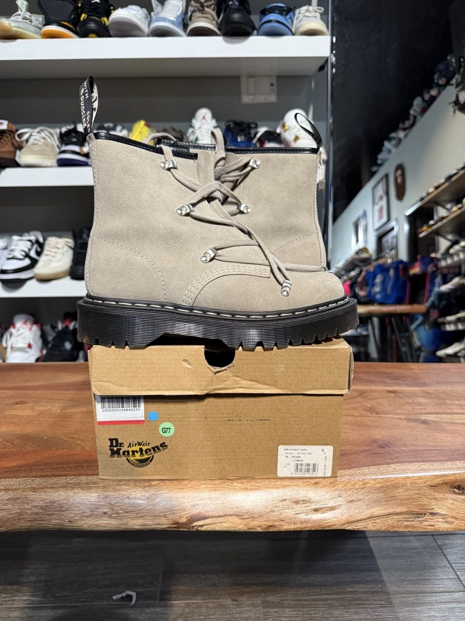 Dr. Martens 1460 Bex Suede Lace Up Boot Rick Owens - Pre-Owned, Shoe Size: US M 6, Product Condition: Pre-Owned