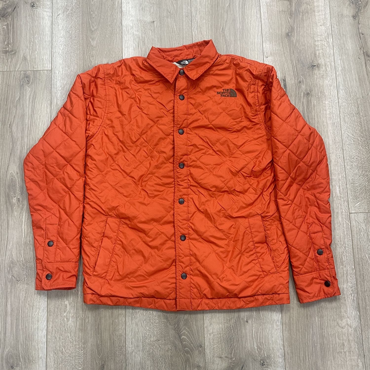 The North Face Orange Quilted Jacket Size Small Pre-Owned