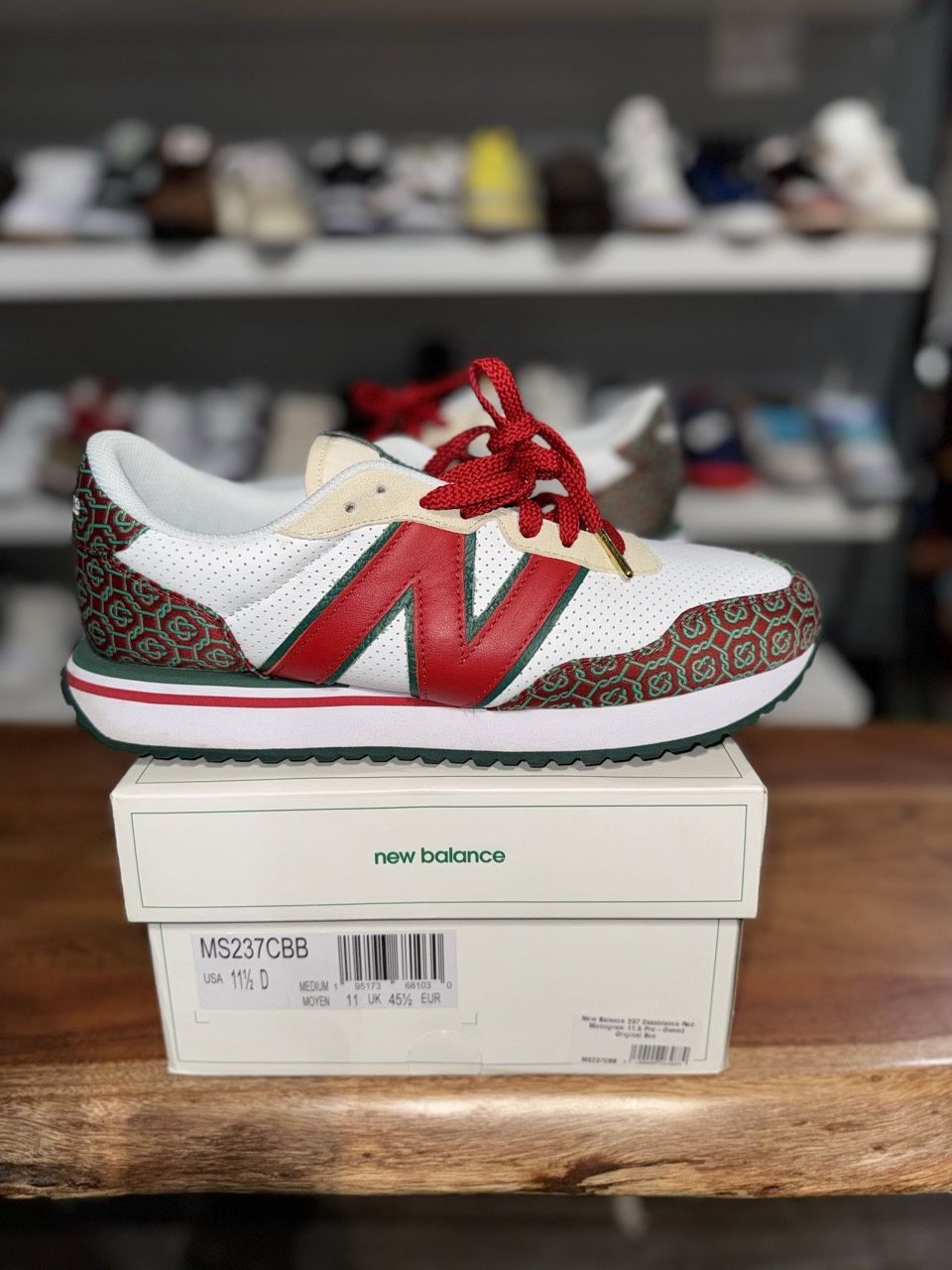 New Balance 237 Casablanca Red Monogram - Pre-Owned, Shoe Size: US M 11.5, Product Condition: Pre-Owned