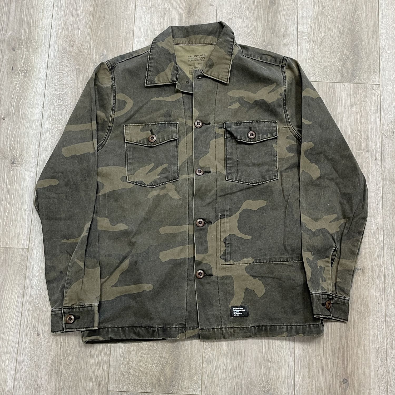 Stussy MFG International Worldwide Tribe Jacket size Medium Pre-Owned