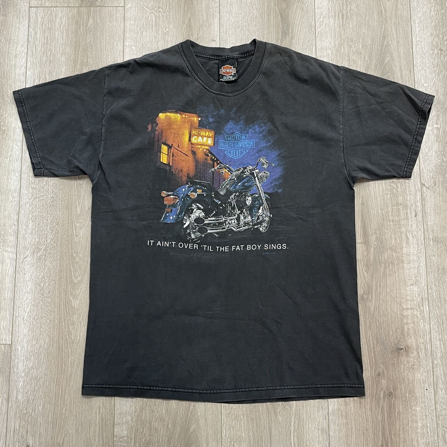 Harley Davidson &#39;Its Not Over&#39; Vintage T-Shirt, Shoe Size: L, Product Condition: Pre-Owned