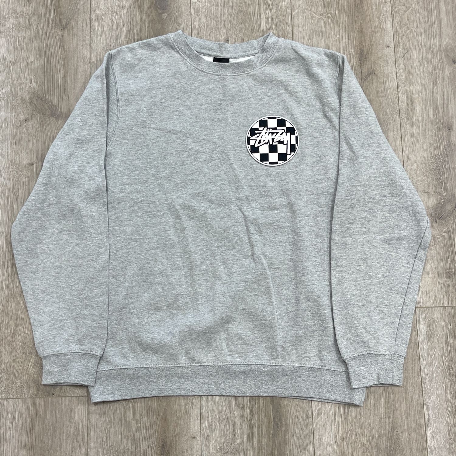 Vintage Stussy Crewneck Logo Ball 00s Made In USA, Clothing Size: L, Product Condition: Pre-Owned