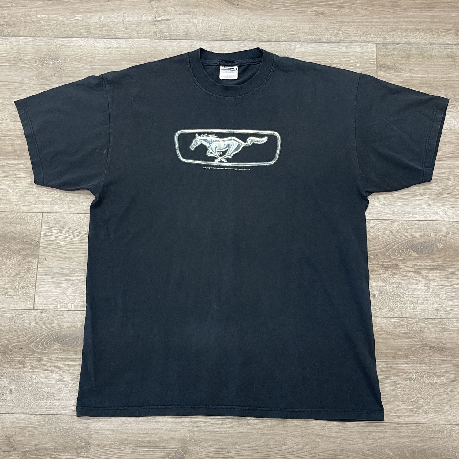 Vintage Mustang T-shirt Black, Clothing Size: XL, Product Condition: Pre-Owned