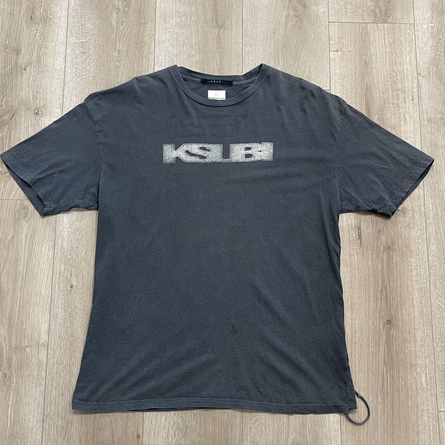 Ksubi Logo Vintage T-Shirt Grey, Clothing Size: S, Product Condition: Pre-Owned
