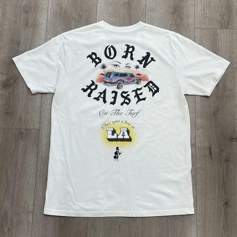 Born X Raised Lowrider White Tee Size Large Pre Owned
