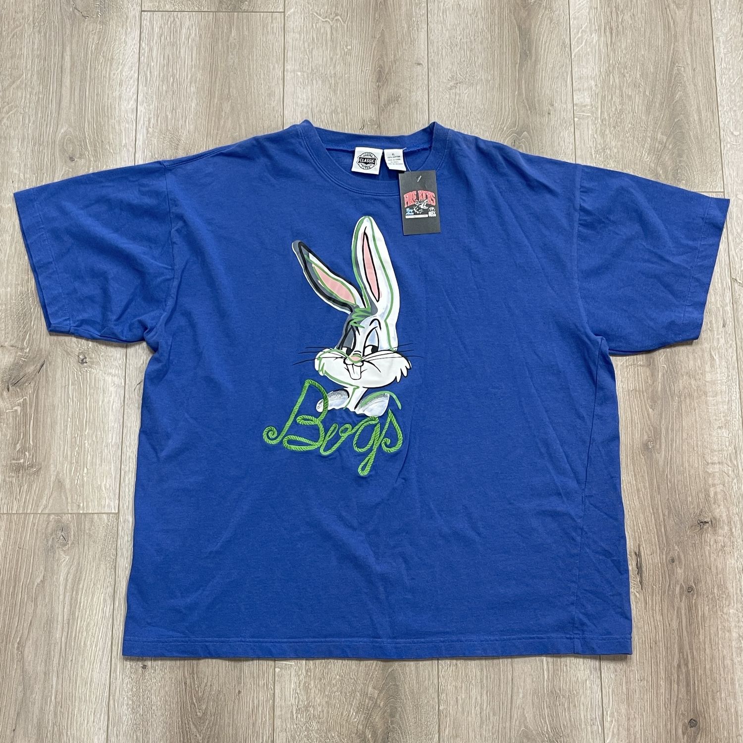 Vintage 90s Bugs Bunny Blue Tee Size XL Pre-Owned