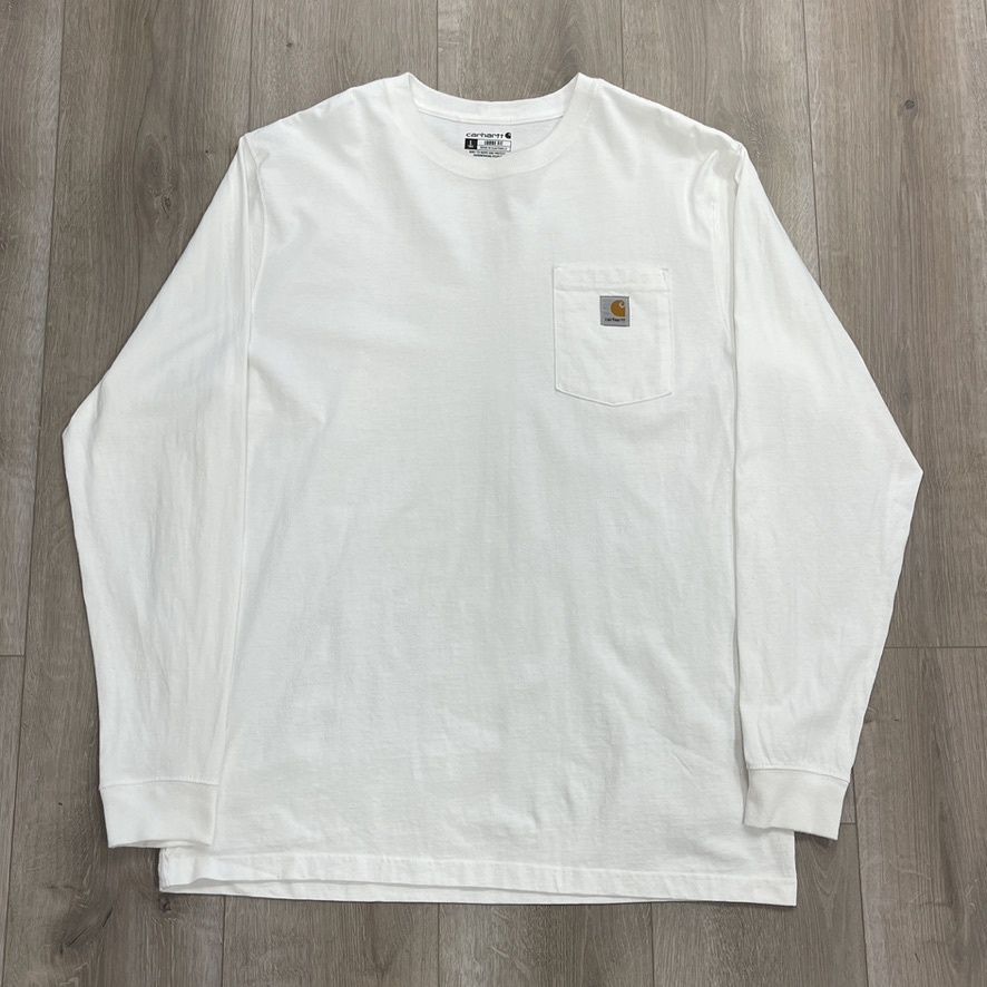 Carhartt Loose Fit Long Sleeve White Size Large Tall Pre-Owned