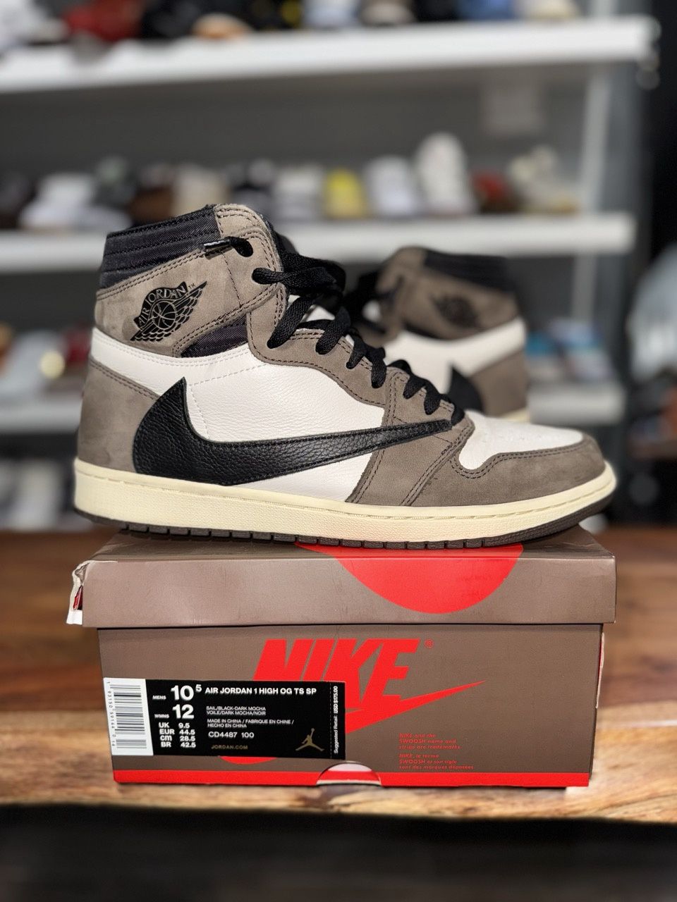 Jordan 1 Retro High OG SP Travis Scott Mocha • Pre-Owned, Product Condition: Pre-Owned, Shoe Size: 10.5
