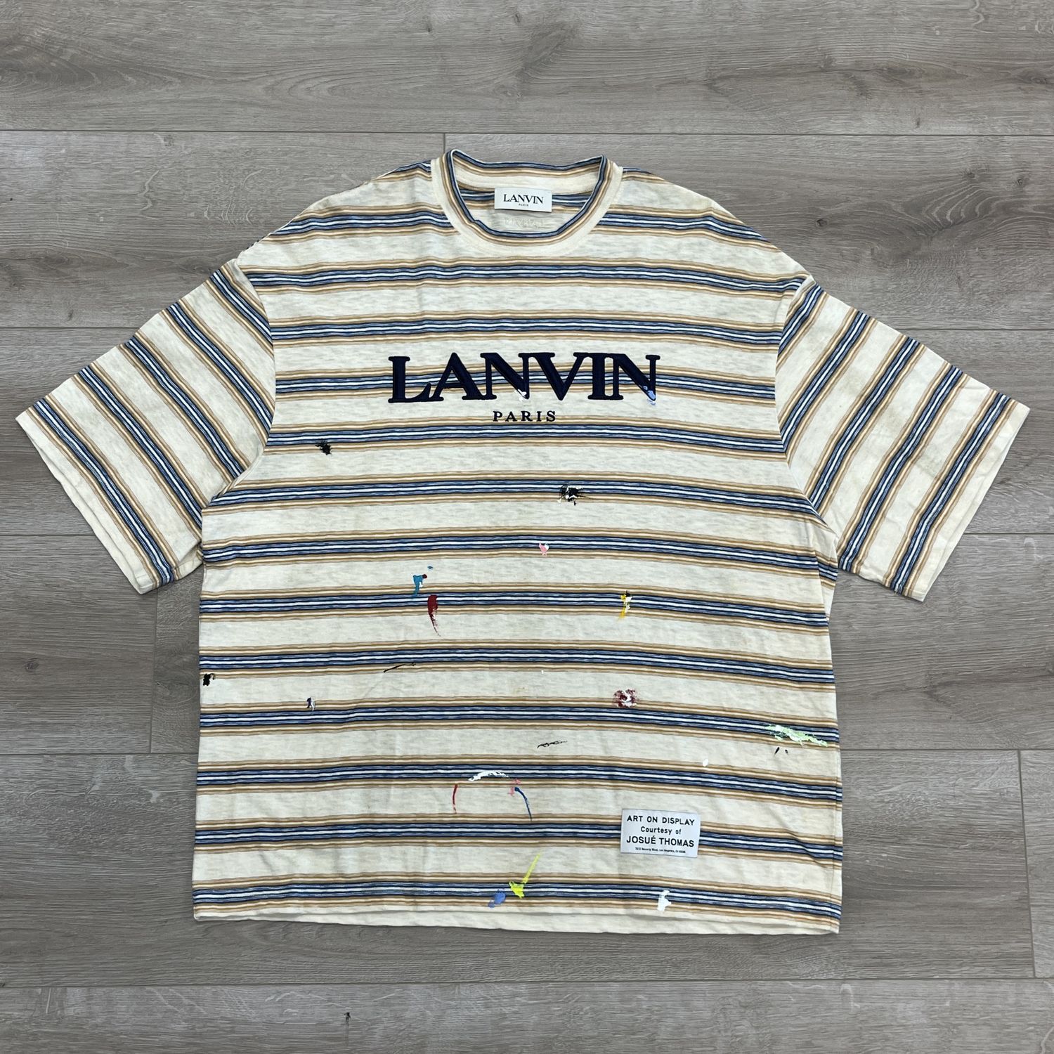 Lanvin Paris Striped Tee Pre-Owned