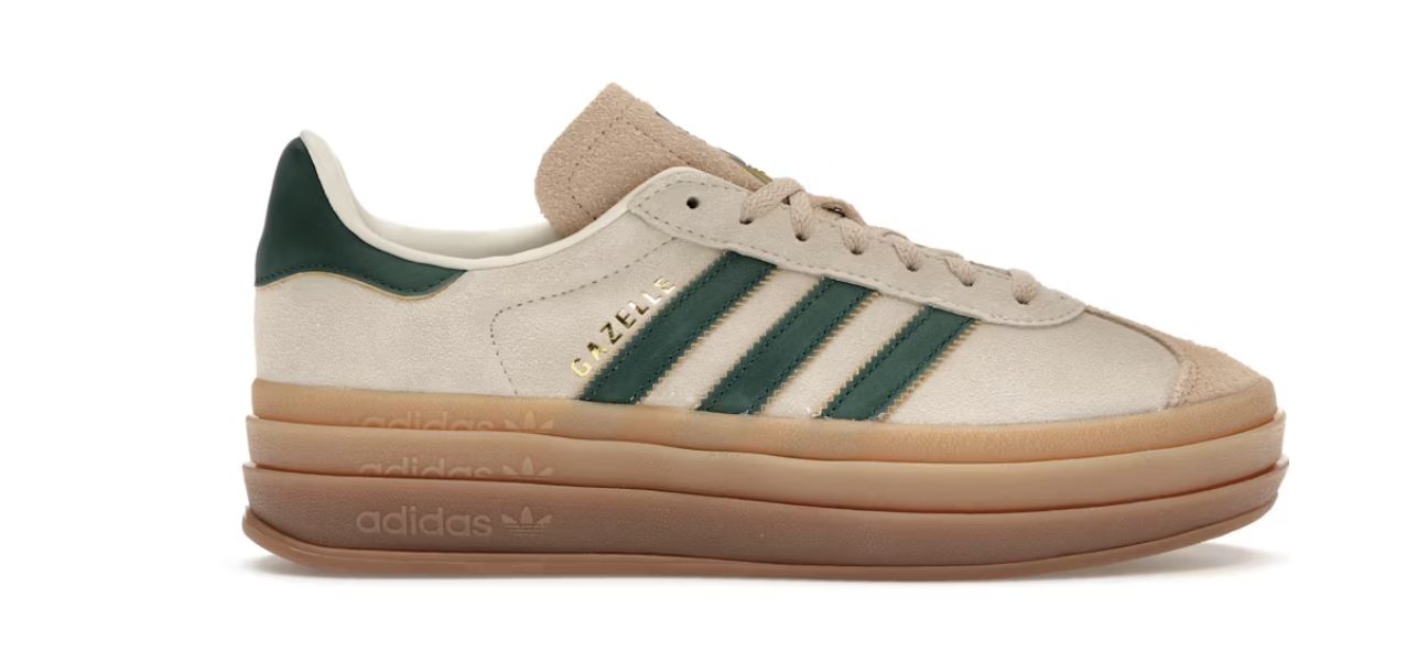 adidas Gazelle Bold Magic Beige Collegiate Green (W)