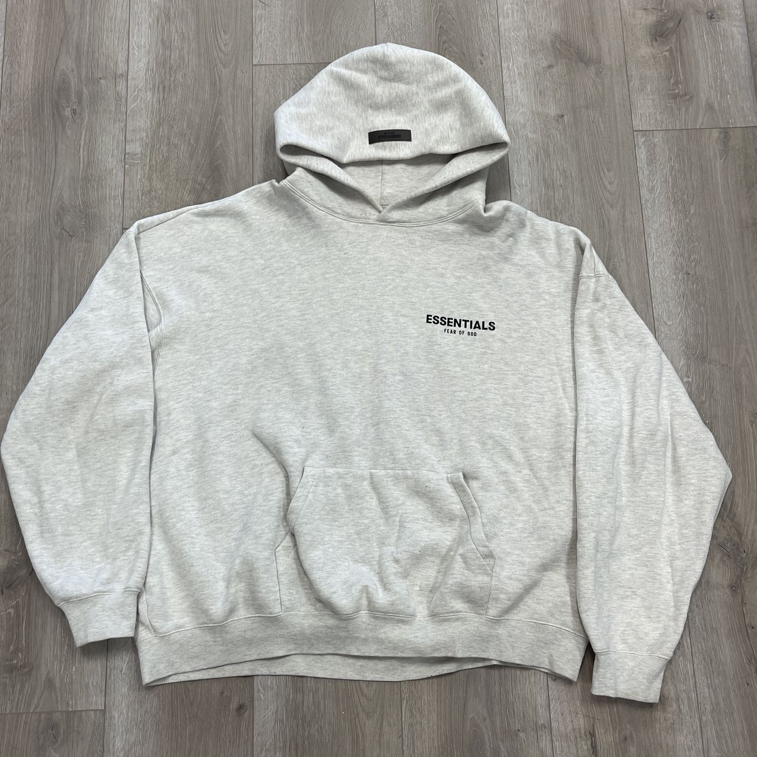 Essentials Heather Grey Hoodie • Pre-Owned
