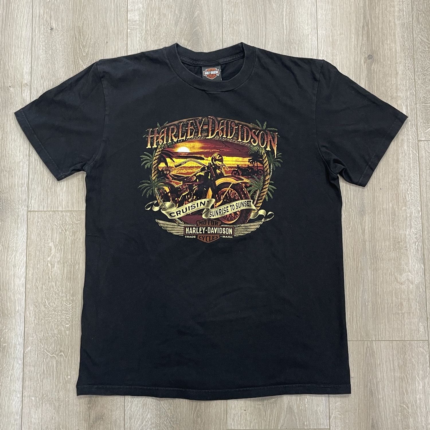 Harley Davidson Hawaii Palm Trees Beach Tee • Pre-Owned