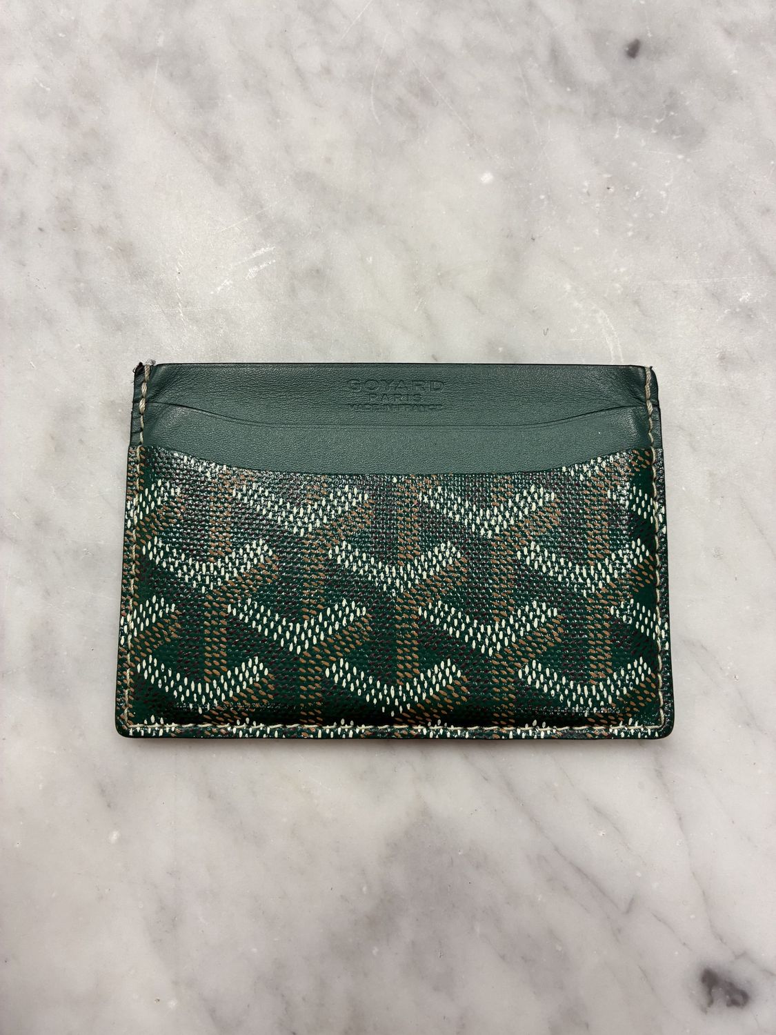 Goyard Green Saint Sulpice Card Holder, Product Condition: Pre-Owned