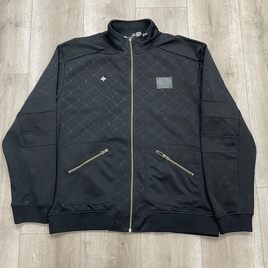 LRG Black Track Jacket Size XL Pre Owned