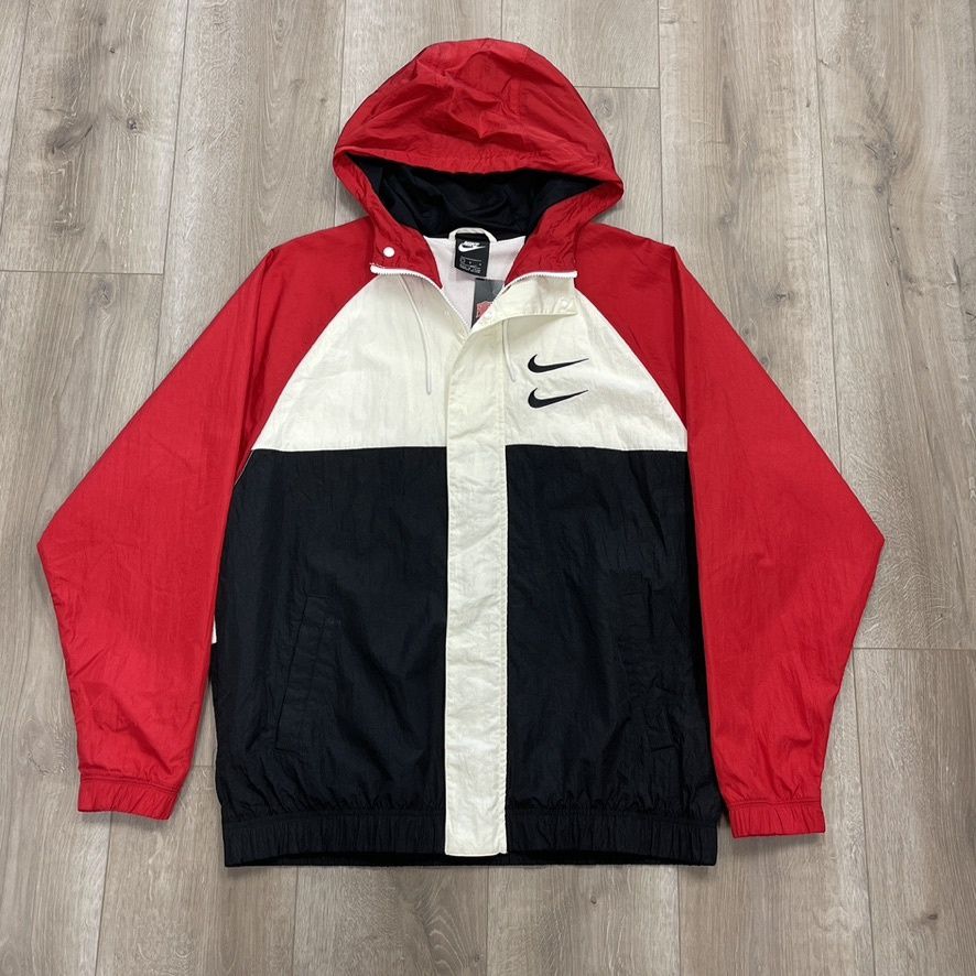 Nike Double Swoosh Big Logo Windbreaker size Large Pre-Owned