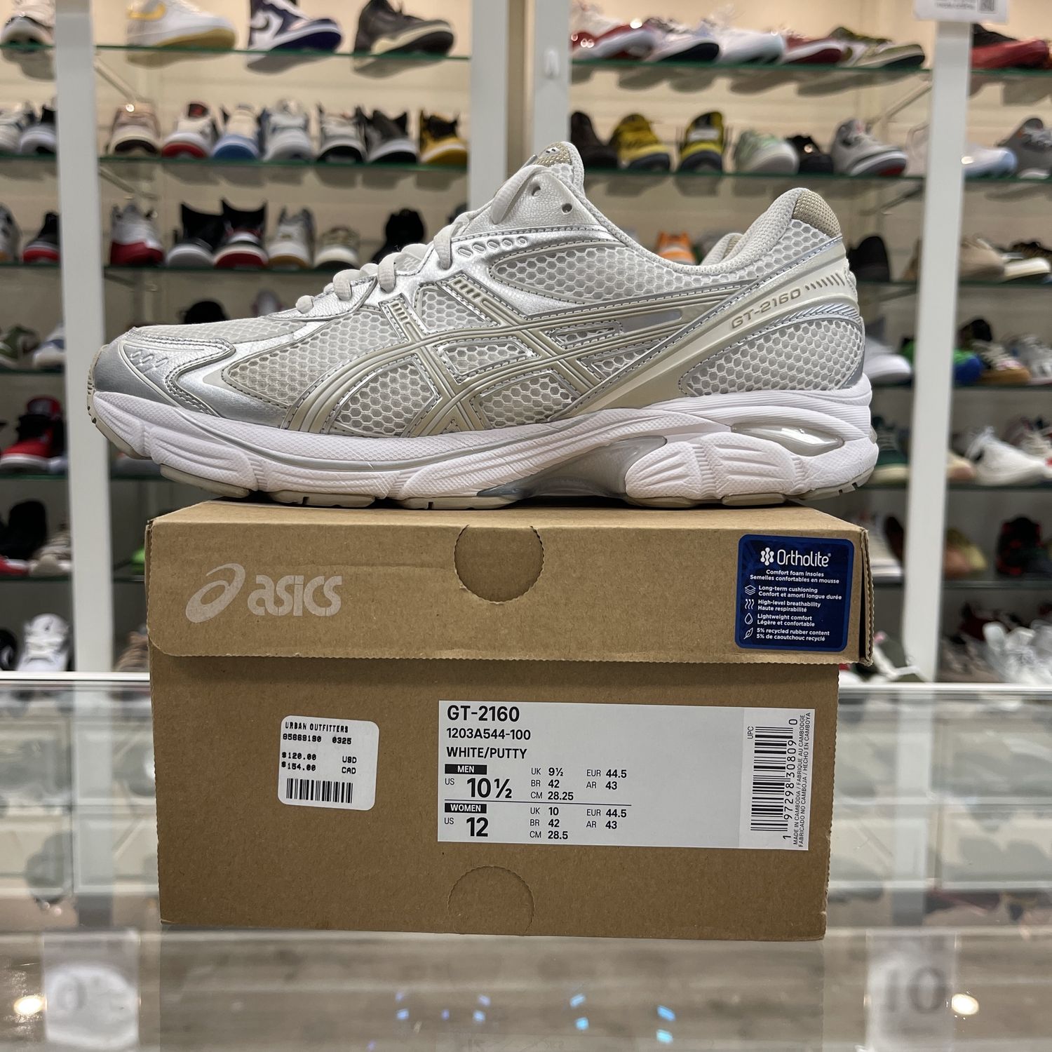 ASICS GT-2160 White Putty Pre-Owned, Shoe Size: US M 10.5, Product Condition: Pre-Owned