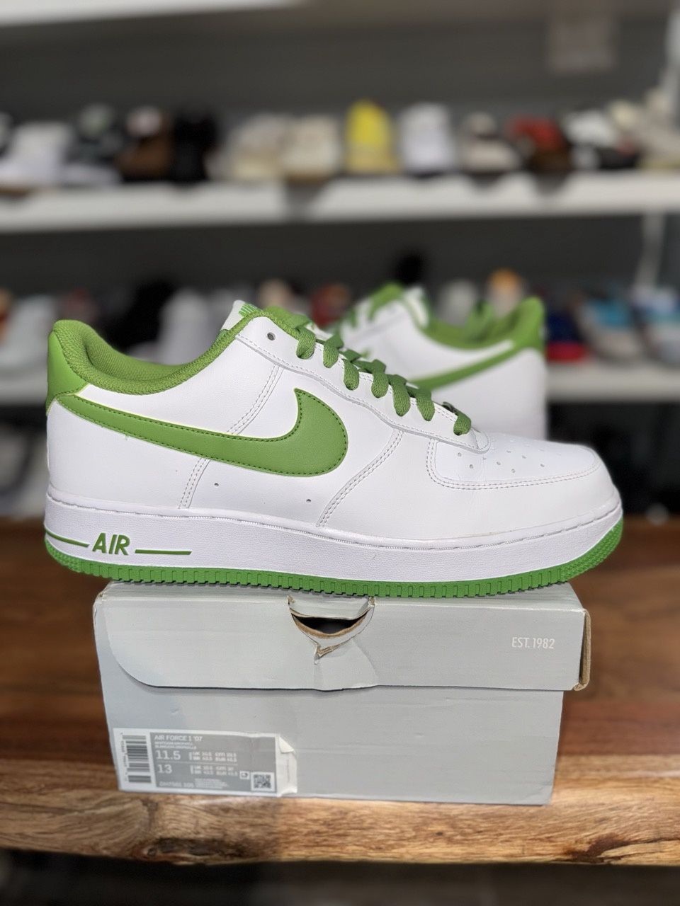 Nike Air Force 1 Low &#39;07 White Chlorophyll - Pre-Owned, Shoe Size: US M 11.5, Product Condition: Pre-Owned