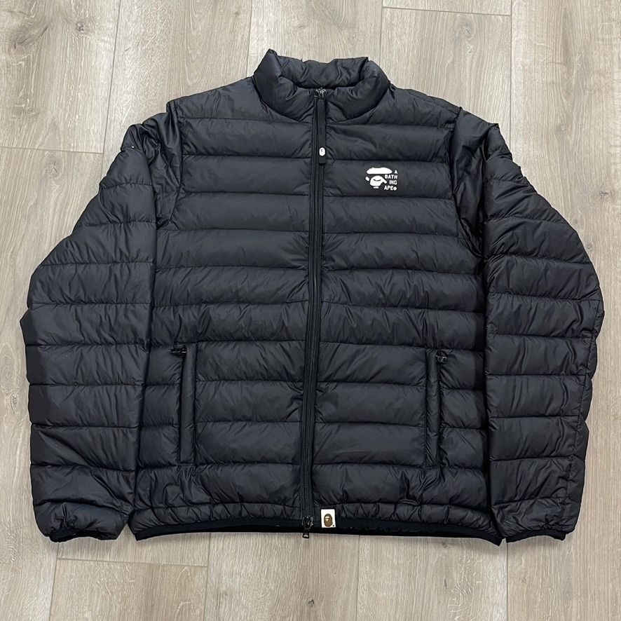 Bape Puffer Jacket Black Size Large Pre-Owned