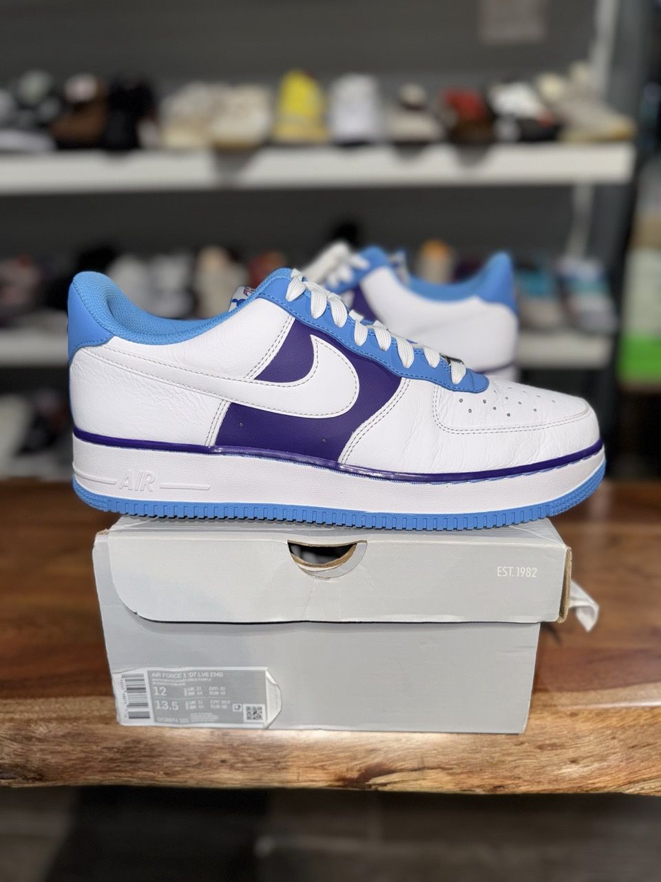 Nike Air Force 1 Low &#39;07 LV8 NBA 75th Anniversary Lakers - Pre-Owned, Shoe Size: US M 12, Product Condition: Pre-Owned