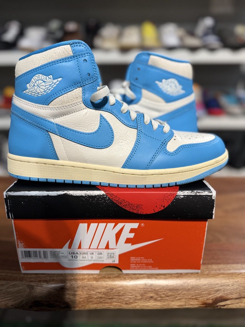 Jordan 1 Retro High OG UNC Reimagined - Pre-Owned, Shoe Size: US M 10, Product Condition: Pre-Owned