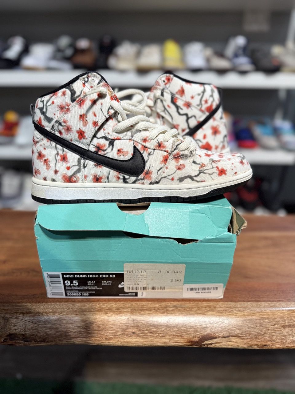 Nike SB Dunk High Cherry Blossom - Pre-Owned, Shoe Size: US M 9.5, Product Condition: Pre-Owned