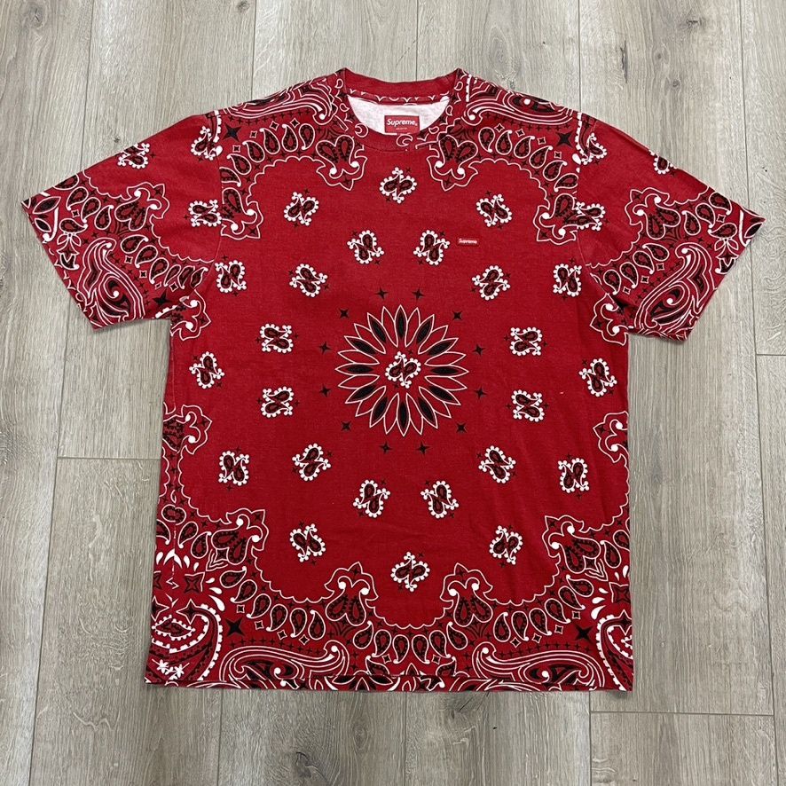 Supreme Small Box Tee Red Bandana size Medium Pre-Owned