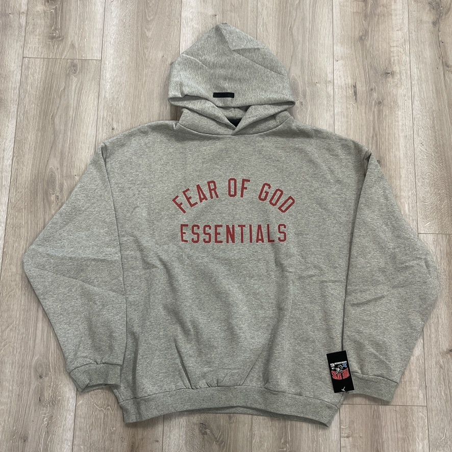 Fear Of God Essentials Gray Hoodie Size XL Brand New